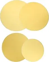 CHICAMPERA 4pcs Cake Spacer Mini Cake Display Base Plates Baking Accessories Stacking Supports Cupcake Stand Mini Boards for Desserts Golden Paper
