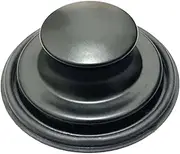 3.35 Inch Kitchen Sink Stopper for Garbage Disposal Stopper, Stainless Garbage Disposal Plug Fits 3 1/2 Inch Standard Kitchen Drain, for Insinkerator, Kitchenaid, Kohler, Waste King(Frosted Black)