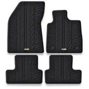 TRAVALL All Weather Floor Mats for Renault Megane 2016-22 Premium Black Rubber