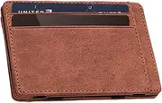 [Rukjmqi] Thin Magic Wallet,PU Leather Minimalist Wallet with Magic Money Clip & Card Holders | Money Wallet, Credit Card Holder for Men, Coin Purse