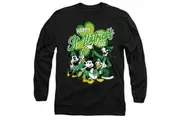 Mickey Mouse Unisex Adult Minnie Goofy Donald St Patricks Day T-Shirt (Black) - UTTV14795