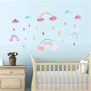 Blue Dove Rainbow and Clouds Wall Decals