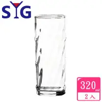 在飛比找momo購物網優惠-【SYG】玻璃竹節杯320cc(二入組)