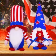 2Pack Patriotic Gnome Doll Easter Velvet Gnome Doll Faceless Old Man Doll Rudolf