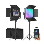 GVM 50RS RGB LED Video Light, 50W Video Lighting Kit with APP Control, 360°