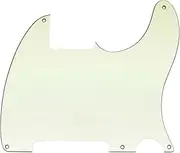 [Musiclily] Pro 5-Hole Tele Pickguard Blank for Fender USA/Mexican Vintage 50s Esquire Guitar, 3ply Mint Ivory Color