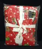 Pottery Barn Teen Grinch Festive Organic Flannel Pajama Set Dr Seuss adult Small