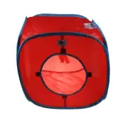 Flexible Collapsible Cat Cube Kitty Play Bed Expandable Tunnel Cat Toys,Red