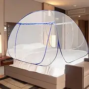 GQWCSQ Mosquito Net for Bed,Pop Up Mosquito Tent,Folding 12-inch Portable Mosquito Net Camping,Mosquito Tent with Bottom and 2 Entries,Mosquito Net Suit for King Size Bed (L79*W71*H60inch)