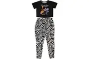 Prince Womens/Ladies Purple Rain Pyjama Set (Black/White) - UTRO9831