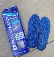 Powerstep Full Length Orthotics Arch Heel Support Insole Men 7-7.5. Wom 9-9.5