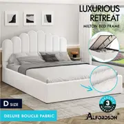 ALFORDSON Bed Frame Queen Double King Single Gas Lift Storage Base Wooden Boucle Double