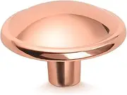 KNOBWELL 15 Pack Modern Cabinet Knobs, Brushed Zinc Alloy Single Hole Pulls Brushed Rose Gold Finish, Kitchen Hardware Drawer Handles, Single Hole