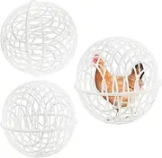 Chicken Safety Ball Cage - Movable 3 Pieces Chicken Orb Ball Cage Pet Safety - -Shaped Hamster Safe Walking Net Pigeon Chick Coop for Farms Courtyard