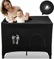 Blackout Cover for Pack N Play, Crib Canopy Tent, Portable Stretchy Netting