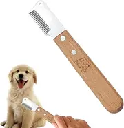 Brush for Dogs - Multifunction Deshedding Brush,Cat Grooming Brush with Wood Handle, Portable Pet Stripping Comb for Cats Dogs, Remove Floating Hair Foccar