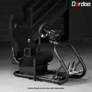 Dardoo Racing Simulator Cockpit Stand with Black Seat Fit for Logitech G923 G29