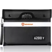 6200°F Upgraded Fireproof Document Bag with Lock Fireproof Money Bag for Cash...
