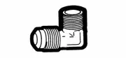 Holyoke 49-68 3/8 X 1/2 FLARE Tube to Male Pipe Elbow Adapter