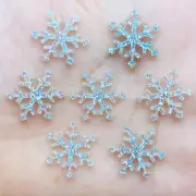 20pcs Charm Snowflakes Resin Cabochon Flatback For Slime Decorations