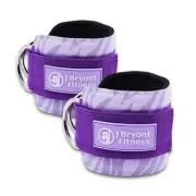 1pair Adjustable Fitness Ankle Straps Neoprene Padded Straps D-Ring for purple