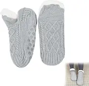 [BnMvF] Truecups Fleece Socks,Fleecesox - Fleece-Lined Non-Slip Thermal Slippers Socks,Indoor Non-Slip Thermal Socks