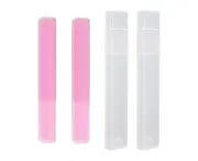 Glass Nail File - Set of 2 Glass Nail Files - Handmade gifts - Tempered Glass - Crystal Nail Files for natural nails - Pink