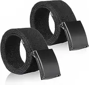 [TOOGABBIE] 2PCS Belts for Men,Belts for Women,Work Belts for Men,Mens Adjustable Canvas Fabric Nylon Golf Belt Fits Anywhere