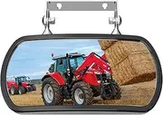 Lifronkit Tractor Mirror, Stainless Steel Rearview and Side Mirror for Tractors, Forklifts, Trucks, Boats, Fit for John Deere, Kubota and more, Convex Mirror with U-Bracket, Screw Fixed, no Vibration