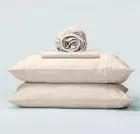 GOKOTTA California King Size Bamboo Bed Sheets 4 Piece Super Soft Light Beige