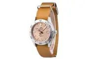 Orient Sports Leather Strap Apricot Dial Automatic Diver's RA-AC0Q05P10B RA-AC0Q05P30B 200M Men's Watch