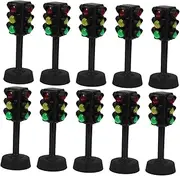 VICASKY 10pcs Traffic Light Model Traffic Light Toy Mini Traffic Lamp Traffic Light Decor Traffic Model Toys Model Traffic Signs Signal Elc Outdoor Decor Interesting Traffic Light Abs