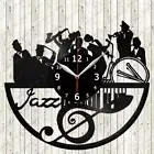 Jazz Vinyl Record Wall Clock Decor Handmade 3181