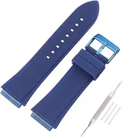[Topuly] 22mm Silicone Watch Strap Suitable For Guess W0040G7 W0247G3 W0040G3 Watch Replacement Rubber Band Accessory Wirstband with Stainless Steel Buckle For Women and Men