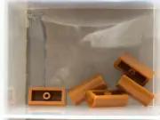 LEGO Parts - Dark Orange Slope, Curved 1 x 2 x 2/3 Double - No 3563 - QTY 5