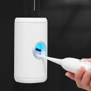 Lertenys Electric Toothpaste Squeezer with Sensor Wall-Mounted Toothpaste Holder for Washroom Bathroom (White)