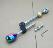 Adjustable Black Short shifter + NeoChrome Type-R Style Knob for Integra/ Civic (for: Honda)