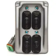 Triton Boat Toggle Switch Panel TR151P03352 | 260 LTS Metallic Silver Plastic