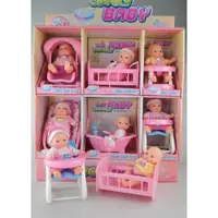 在飛比找ETMall東森購物網優惠-過家家嬰兒床吃睡玩洗澡仿真洋娃娃男孩女孩生日禮物玩具3-6歲