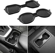 SENSHINE Cup Holder Inserts for Toyota Rav4 Accessories 2019 2020 2021 2022 2023 2024 2025 Center Console Liner Cup Protector Coaster Mats for Toyota Rav4 2Pcs (Black)