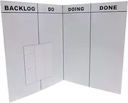 Scrum on The Go Board 12" X 18" Board, Folds to 9" x 12" with 15 Pack Dry Erase Magnets Used and Designed by Navy Seals