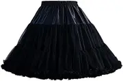 [Vseutiac] Women's Elastic Chiffon Petticoat Tutu Tulle Skirt Dance Petticoats Multilayer Underskirt