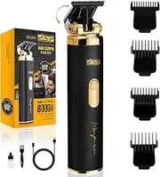 Hair Trimmer for Men, Cordless Beard Trimmer, Adjustable Head Angle, Beard Edger, Grooming Cutting Kit, Ceramic Blade, Plug and Play