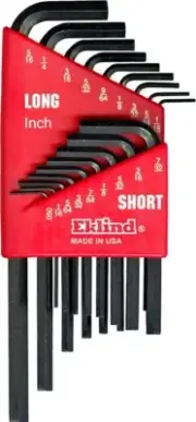 Eklind Tool 10018 Hex L-Key allen wrench - 18pc set SAE MADE IN AMERICA