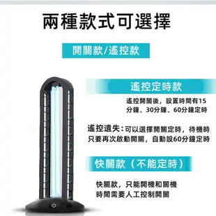 【千尋優品】紫外線燈 紫消燈 智慧消毒燈家用110V38W/60W臭氧淨化UV紫外線消毒燈 殺菌燈 紫外線消毒器