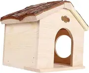 BESPORTBLE 1pc Squirrel Guinea Pig Cabin Cozy Hideout for Chinchillas Pets Lightweight Safe Easy to Clean Home Accessory Brown Khaki