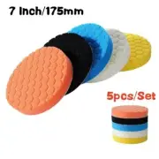 5PCS 7"&6"Car Waxing Polish Foam Sponge Kit Polishing Pad Buffer Polisher Wheels