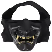 Halloween Costume Cosplay Tooth Decay Evil Demon Kabuki Samurai Half Cover 6575