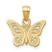 10k Yellow Gold Butterfly Charm