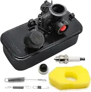 Fuel Tank with Carburetor Replacement for Briggs and Stratton, Universal Fit, Compatible with Lawn Mower, Plastic Material, Engine Part
